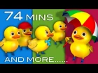Five Little Ducks | Plus Lots More Children's Songs | 74 Minutes Compilation from LittleBabyBum!