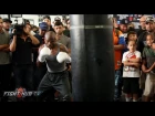 Pacquiao vs. Bradley 3 video- Timothy Bradley COMPLETE media workout video