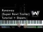 Ramin Djawadi - Runaway (from Westworld Trailer) Piano Tutorial 