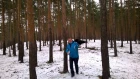 Ворон Вася на прогулке в лесу /  talking crow Vasya on a walk in the forest. (Speaks Russian)