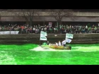 Dyeing the Chicago River green for St Patrick's Day 2016