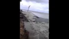 Sinkhole Swallows Up Beach Shoreline Along With House
