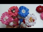 Diademas decoradas con flor cono puntas,grosgrain flowers tutorial