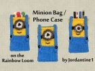 Пенал-миньон из резиное New Minion Bag / Phone Case / Purse / Pencil Pouch - Made on the Rainbow Loom